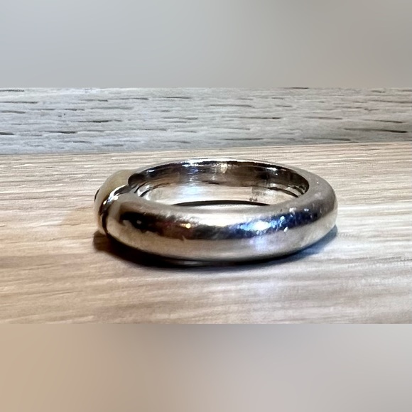 Lalaounis 1970 Greece 18K Yellow Gold/Sterling Silver Blue Sapphire Band Ring - Picture 2 of 9